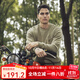 AKSERIES AK男裝秋季新款輕復古系列印花休閑圓領(lǐng)套頭衛衣男2205230易穿搭 卡其色 XL