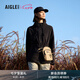 AIGLE艾高全拉鏈抓絨衣POLARTEC戶外保暖鎖溫連帽女 黑色 BE651 36 (160/84A)