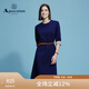 AQUASCUTUM/雅格獅丹2025春夏女士時(shí)尚休閑七分袖連衣裙 皇家藍 XL