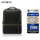 新秀麗（Samsonite）電腦包牛皮男包雙肩包筆記本包精英商務(wù)黑色15.6英寸BC9*09101