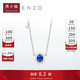 周大福ENZO 「雪花系列」18K金藍寶石鉆石項鏈女 45cm EZV8390
