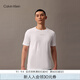Calvin Klein運(yùn)動【吸濕速干】25春夏男士ck戶外跑步健身透濕短袖T恤GMS5K159 100-月光白 M