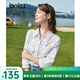 百圖betu女裝秋季新款襯衫七分袖翻領(lǐng)條紋國風熊貓襯衫女2307T38 黑白條 M