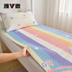 雅鹿涼感印花三件套冰絲席學(xué)生宿舍單人夏天床單寢室可折疊空調軟席子 清新乳膠條席云朵彩虹【可裸睡】 90cm*200cm 兩件套/涼席+枕套*1