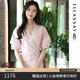 歌力思（ELLASSAY）夏新款棉不規(guī)則多巴胺穿搭春日約會粉色襯衫連衣裙女 裸粉色 XS