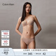 Calvin Klein內衣女士舒適ck厚墊循環(huán)字母肩帶小胸聚攏性感深V文胸QP1039A 7NS-肉色 75B 34B 75B