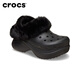 卡駱馳（CROCS）檀健次同款復古小鯨魚(yú)暖棉洞洞鞋 黑色 38/39