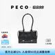 PECO登機保齡球包中號高級長(cháng)柄手提油蠟通勤腋下波士頓女包教師節禮物 經(jīng)典黑熔巖油蠟 現貨