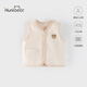 歡喜小熊 嬰兒馬甲純棉春秋無(wú)袖上衣寶寶秋季坎肩衣服A類(lèi)外搭背心 彩棉單面穿馬甲 杏條紋 100 (建議2-3歲身高90-100cm)