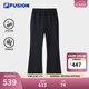 FILA FUSION斐樂潮牌針織長(zhǎng)褲女2025夏季新款時(shí)尚簡(jiǎn)約休閑緊身褲 正黑色-BK L 170/70A/L