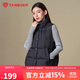 坦博爾羽絨服馬甲女立領(lǐng)寬松短款外搭羽絨背心外套TD336006 黑色 165 