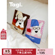 Tagi. Tagi《哈哈》haha小狗休閑溫暖晚安小被子毛絨夾棉手工書(shū)衣筆記本可替換記事本 柑橘巧克力