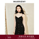 MAXRIENY【商場(chǎng)同款-摩登女爵】復古閨房蕾絲鏤空V領(lǐng)上衣背心吊帶 黑色 L 03/38