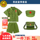 G.DUCKKIDS小黃鴨男女童套裝夏季小紅軍演出服兒童衣服學(xué)生長征舞蹈合唱服裝 男款加帽子加包包 140 cm