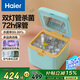 海爾（Haier）消毒柜 嬰兒奶瓶殺菌消毒烘干一體機 72小時(shí)抑菌紫外線(xiàn)內衣消毒柜 雙燈管-藍色 10L 紫外線(xiàn)消毒 U202B
