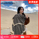 CRANTA KOMEIA秋冬圍巾披肩外搭旅游出行空調(diào)房圍巾披肩生日禮物送女友老婆 黑白色 高級(jí)感ck風(fēng)送女朋友愛人實(shí)用高檔
