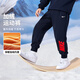 NIKE 3BRAND 耐克男女童純棉針織長(cháng)褲2026春季側邊大logo兒童運動(dòng)褲 靛藍色 【冬季加絨款】 140 /60 【建議身高128-140cm】