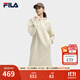 FILA 斐樂(lè )官方連衣裙2025年秋季新品長(cháng)款連帽打底衛衣長(cháng)裙子 麥稈米色-BG L 170/88A/L