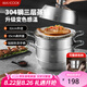 美廚（maxcook）蒸鍋全304不銹鋼32cm三層蒸鍋感溫復(fù)底湯鍋 燃氣電磁爐通用MCZ750