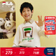 FILA【抗菌】斐樂(lè )兒童童裝上衣2025年秋季新款男女童舒適套頭衛衣 麥芽糖白-IV 140