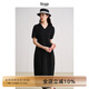 旅途原品ltyp 二醋酸花苞優(yōu)雅連衣裙 秋季時(shí)尚氣質(zhì)收腰廓型長(zhǎng)裙女 經(jīng)典黑 S