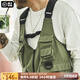 馬登工裝多口袋機(jī)能戰(zhàn)術(shù)馬甲戶外無袖坎肩攝影釣魚兩用挎包外套男 綠色 均碼