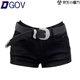 DGOV高街暗黑y2k低腰牛仔短褲女夏季美式辣妹緊身顯瘦包臀闊腿熱褲 黑色【送腰帶】（zt） XS