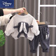 迪士尼（Disney）男童春秋裝套裝小童衛衣2025新款春裝洋氣長(cháng)袖男童兩件套寶寶休閑 米色 TT 0103小兔包包長(cháng)袖套裝 120