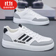 三葉草品牌斷碼新款低幫板鞋休閑運動(dòng)鞋男鞋 阿迪達斯（adidas）白灰 42