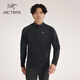 ARC'TERYX始祖鳥 DELTA 1/2 ZIP 保暖 男子 抓絨衫 Black/黑色 L
