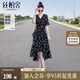 絲柏舍不規(guī)則碎花裙2024夏裝新款女裝V領(lǐng)小個(gè)子寬松連衣裙
