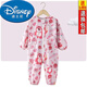迪士尼（Disney）兒童爬爬衣拉鏈卡通夏夏戶(hù)外全身透氣耐磨防水耐臟寶寶罩衣爬爬服 粉紅-草莓小熊 90cm 90#（適合身高75-80厘米）