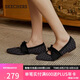 斯凱奇（Skechers）女鞋小香風(fēng)淺口單鞋百搭復(fù)古通勤鞋一腳蹬尖頭平底鞋158676