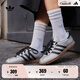 adidas「T頭鞋」STADT經(jīng)典時尚薄底運動板鞋男女阿迪達斯三葉草   金屬銀/黑色/樹脂黃(女生買小半碼)   37