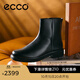 愛(ài)步（ECCO）靴子女 女士經(jīng)典百搭時(shí)尚牛皮女靴 都市阿姆222063 黑色22206301001 38