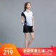 李寧（LI-NING）羽毛球服短袖套裝春夏涼爽排球乒乓球賽比賽運動(dòng)服時(shí)尚專(zhuān)業(yè)透氣 女子/白色上衣/黑色短褲 套裝 XL
