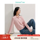茵曼（INMAN）毛衣女POLO領(lǐng)2025春季套頭針織衫女裝新款通勤長袖毛衣上衣 藕粉色 M