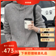 羊毛衫2025爆款韓版秋冬新款純色連帽時尚百搭開衫針織衫毛衣外套 灰色 318 L 318