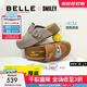 百麗（Belle）張凌赫同款SMILEY聯(lián)名流浪吐司勃肯女25秋商場(chǎng)款拖鞋D8R2DCH5預售 灰色 37