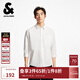 杰克·瓊斯（JACK&JONES）男裝夏季新款純棉商務(wù)休閑通勤常規翻領(lǐng)七分袖襯衫225231006 A06雪白色 常規 M