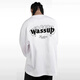 WASSUP官方店美式重磅長(cháng)袖T恤男女款春秋新款潮牌百搭潮流打底圓領(lǐng)上衣 白色 M