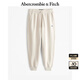 ABERCROMBIE & FITCH男裝24春秋款經(jīng)典小麋鹿抓絨美式運(yùn)動(dòng)衛(wèi)褲長(zhǎng)褲KI134-4098 米白色 L (180/86A)