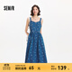 森馬（Semir）牛仔連衣裙女甜酷時(shí)尚個(gè)性2025夏新款元氣滿(mǎn)印純棉背帶裙俏皮 牛仔藍80317 M 160/84A