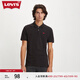 Levi's【商場同款】李維斯男士復(fù)古時(shí)尚商務(wù)針織短袖POLO衫 黑色 A4842-0015 S