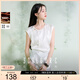 三彩【星河清夢(mèng)】2025夏季新款新中式醋酸襯衫不規則盤(pán)扣小衫C