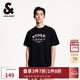 杰克·瓊斯（JACK&JONES） 春季復(fù)古貼布繡純棉舒適日常休閑簡約寬松短袖T恤男裝225101078