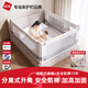 KDE嬰兒床圍欄防摔護(hù)欄寶寶床邊防摔安全防護(hù)欄兒童床上防掉床擋板 [M7]雅灰【L型底座-加粗加固】 三面裝丨1.8米床【1.8+2.0+2.0】
