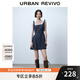 UR【明星同款】UR2025夏季新款女裝蝴蝶結(jié)牛仔連衣裙UYY850161 靛藍(lán) S