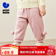迷你巴拉女童兒童褲子加絨加厚秋冬寶寶長(cháng)褲泡泡褲