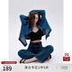 自巧小個(gè)子新復(fù)古回潮水洗藍(lán)牛仔襯衫女長(zhǎng)袖2024秋裝新款韓版寬松外套 中藍(lán)色 S (3碼)